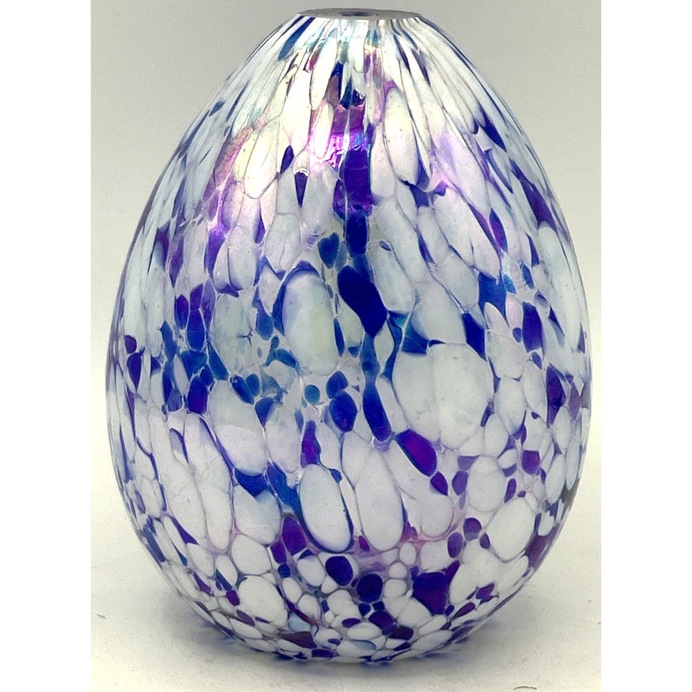 Hand Blown Art Glass Blue And White Egg Spring Easter Decor‎ Oil Diffuser Lamp?